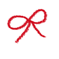 a red bow on a black background